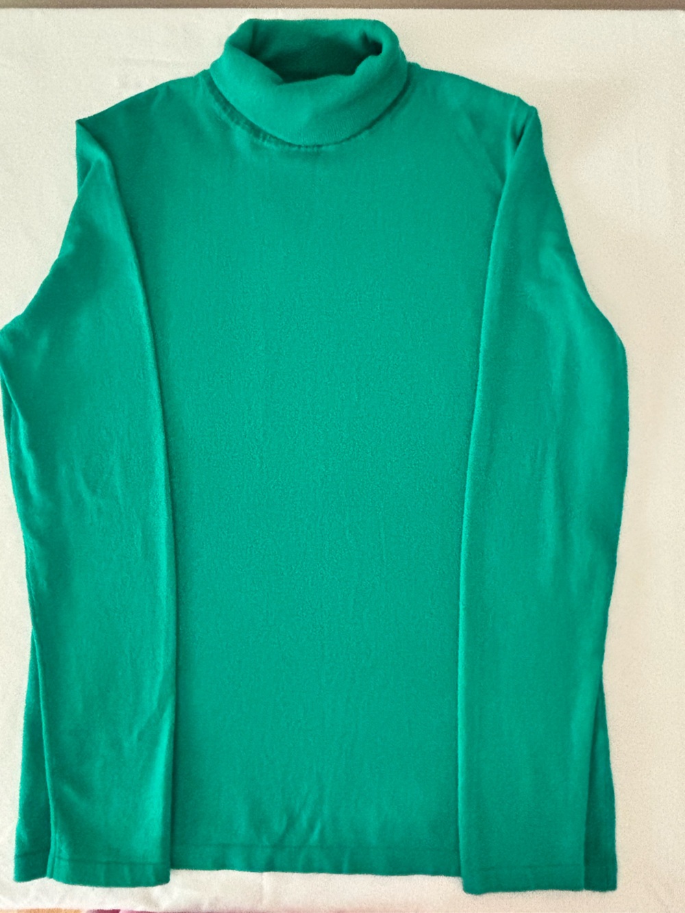 Jones New York Signature Emerald Green Turtleneck Stretch Fine Knit Sweater M